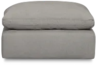 Grant Light Gray Fabric Ottoman