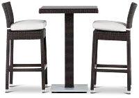 Zen White 27" Pub Table & 2 Barstools