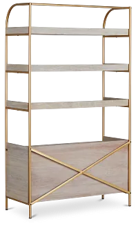 Cane Gold Bookcase