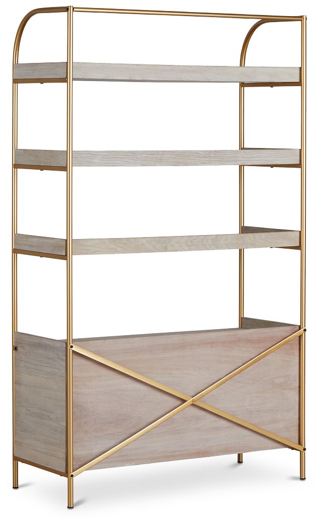 Cane Gold Bookcase