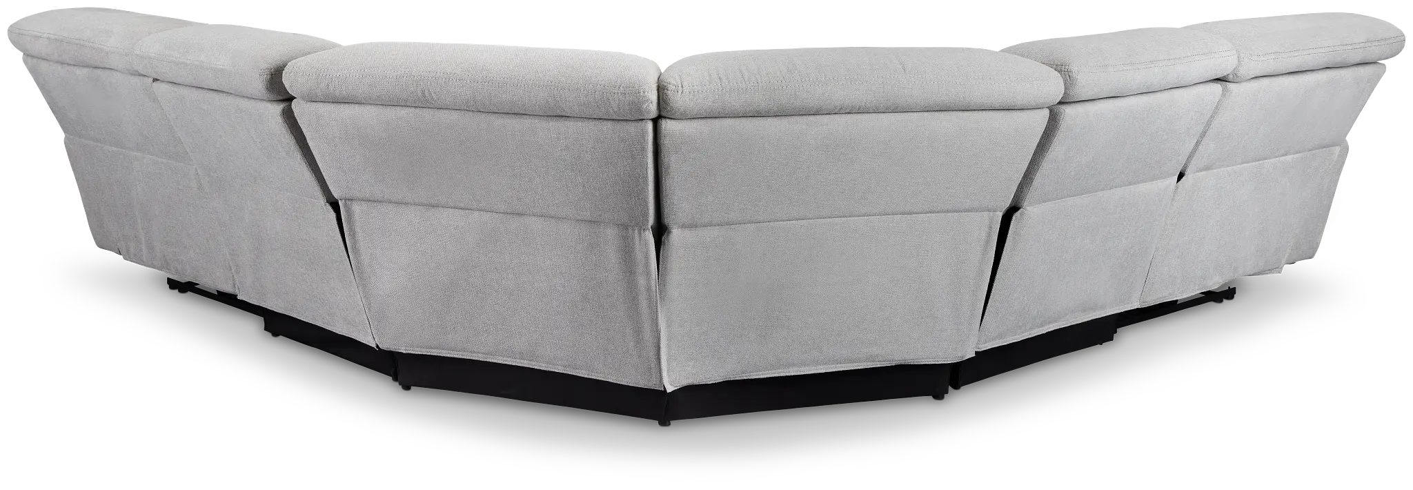Callum Light Gray Fabric Small Two-arm Power Reclining Sectional Callum Light Gray Fabric Small Two-arm Power Reclining Sectional