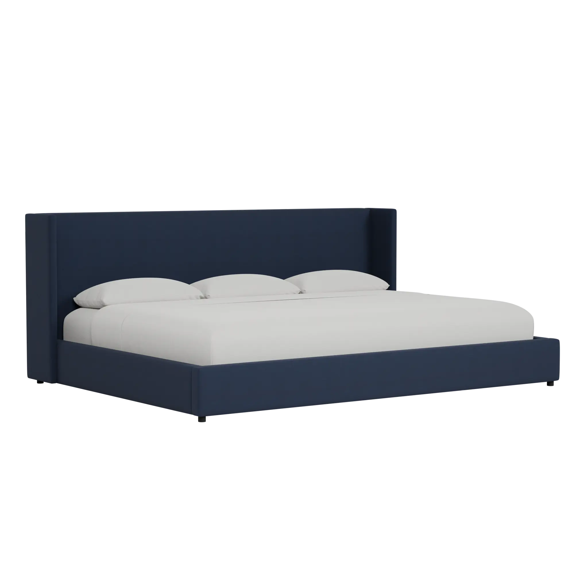 Captiva Joya Dark Blue 48" Upholstered Shelter Bed Captiva Joya Dark Blue 48" Upholstered Shelter Bed