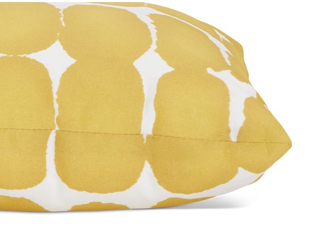 Shiba Dot Yellow 18" Indoor/outdoor Accent Pillow