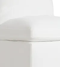 Auden White Castored Upholstered Side Chair