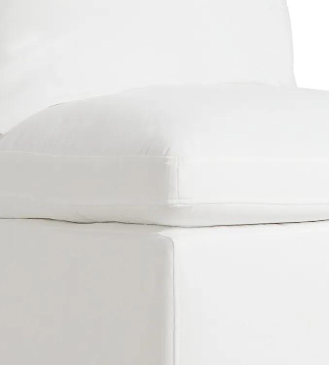 Auden White Castored Upholstered Side Chair