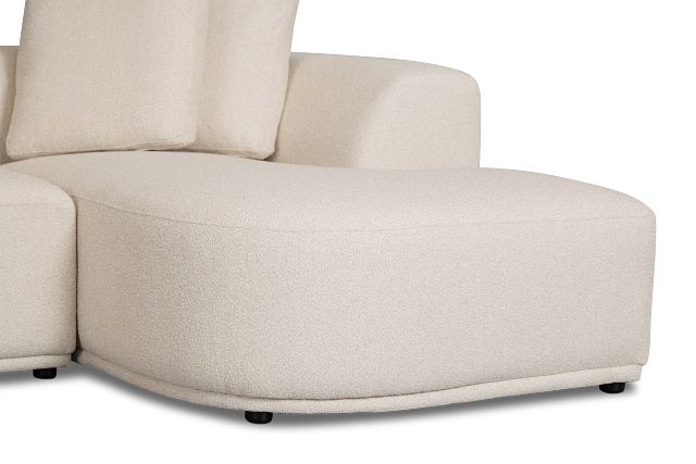 Catalina Beige Fabric Small Right Chaise Sectional