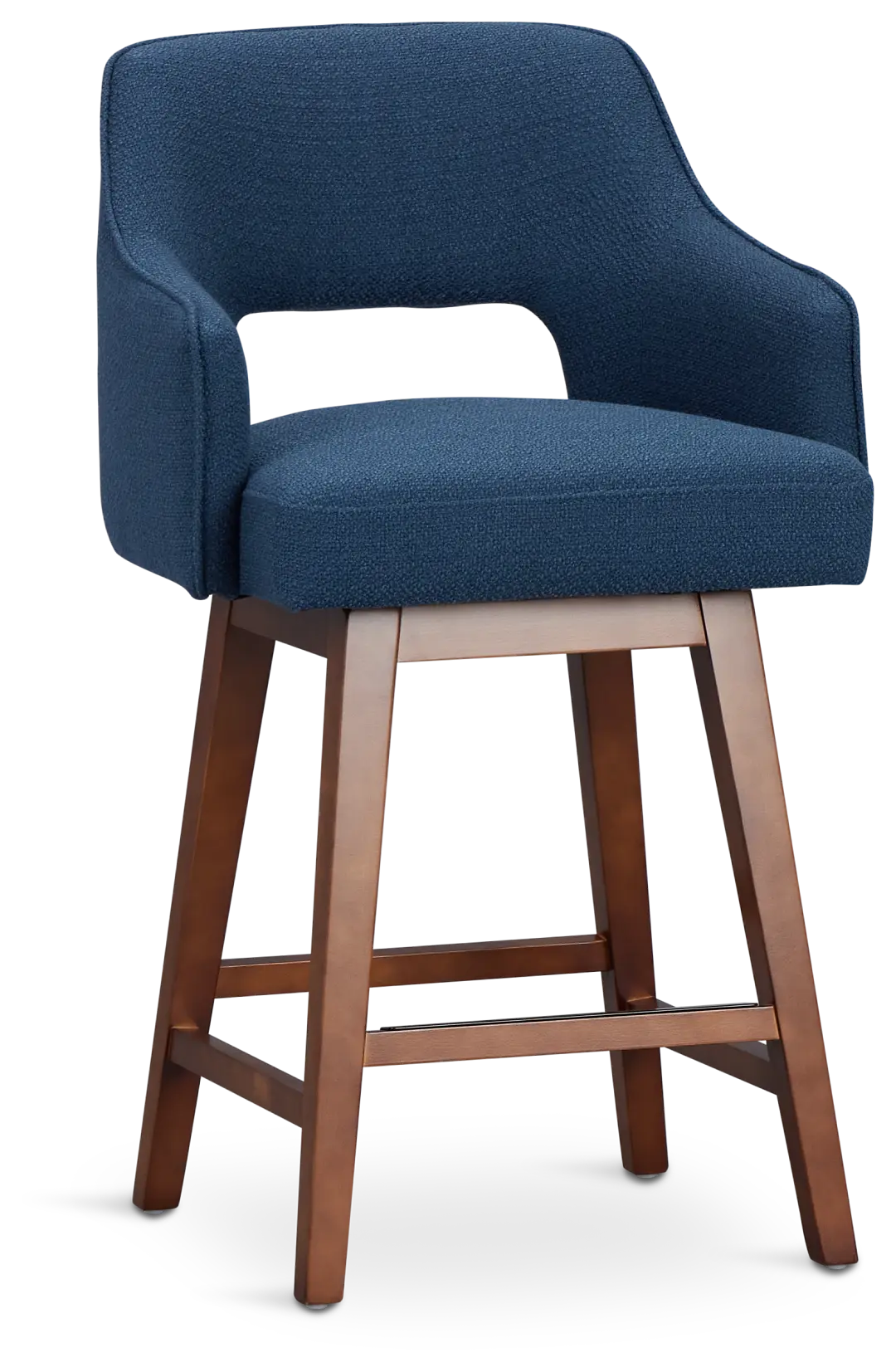 Oberlin Dark Blue Fabric 24" Swivel Barstool Oberlin Dark Blue Fabric 24" Swivel Barstool