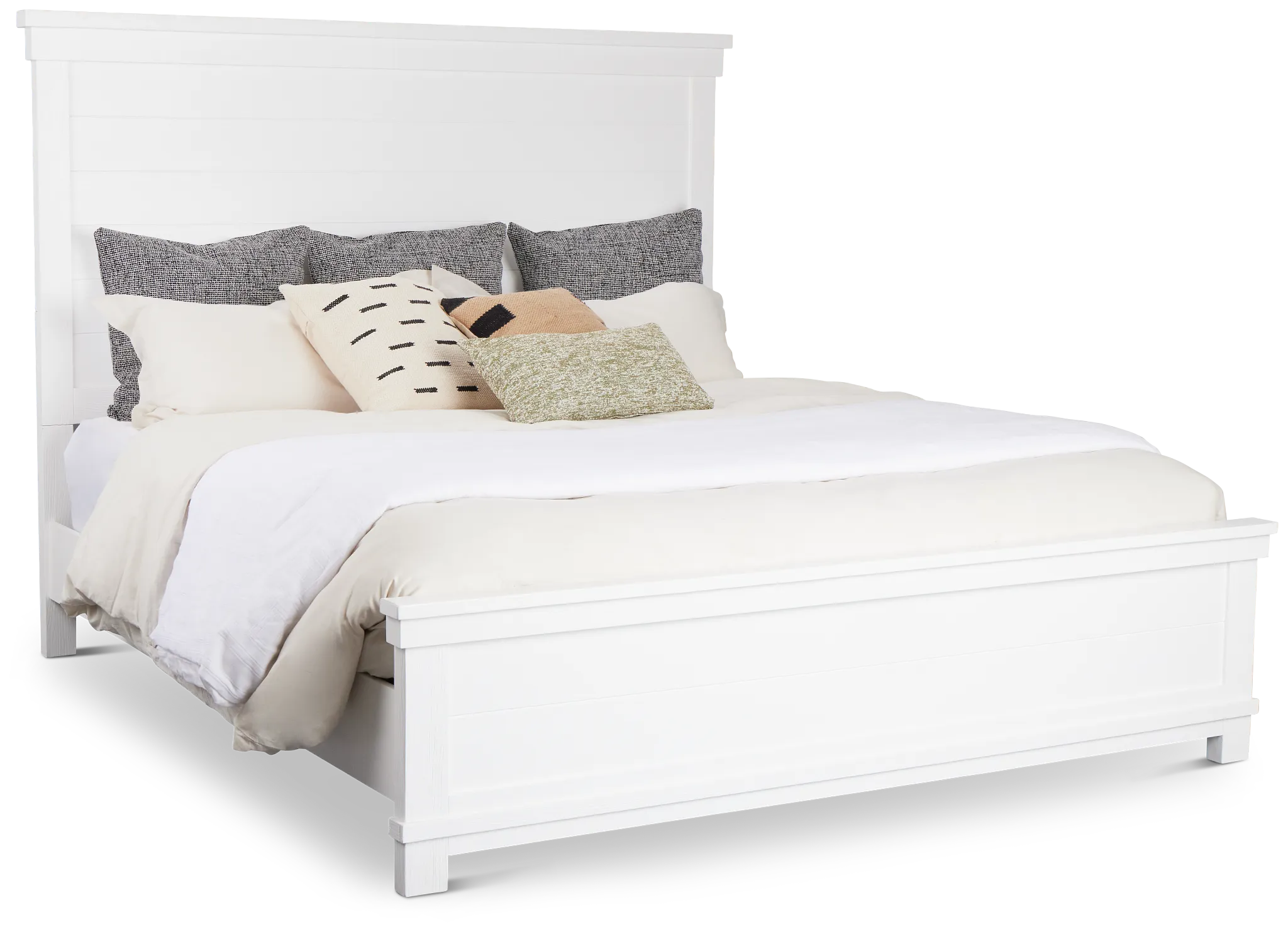 Anton White Panel Bed