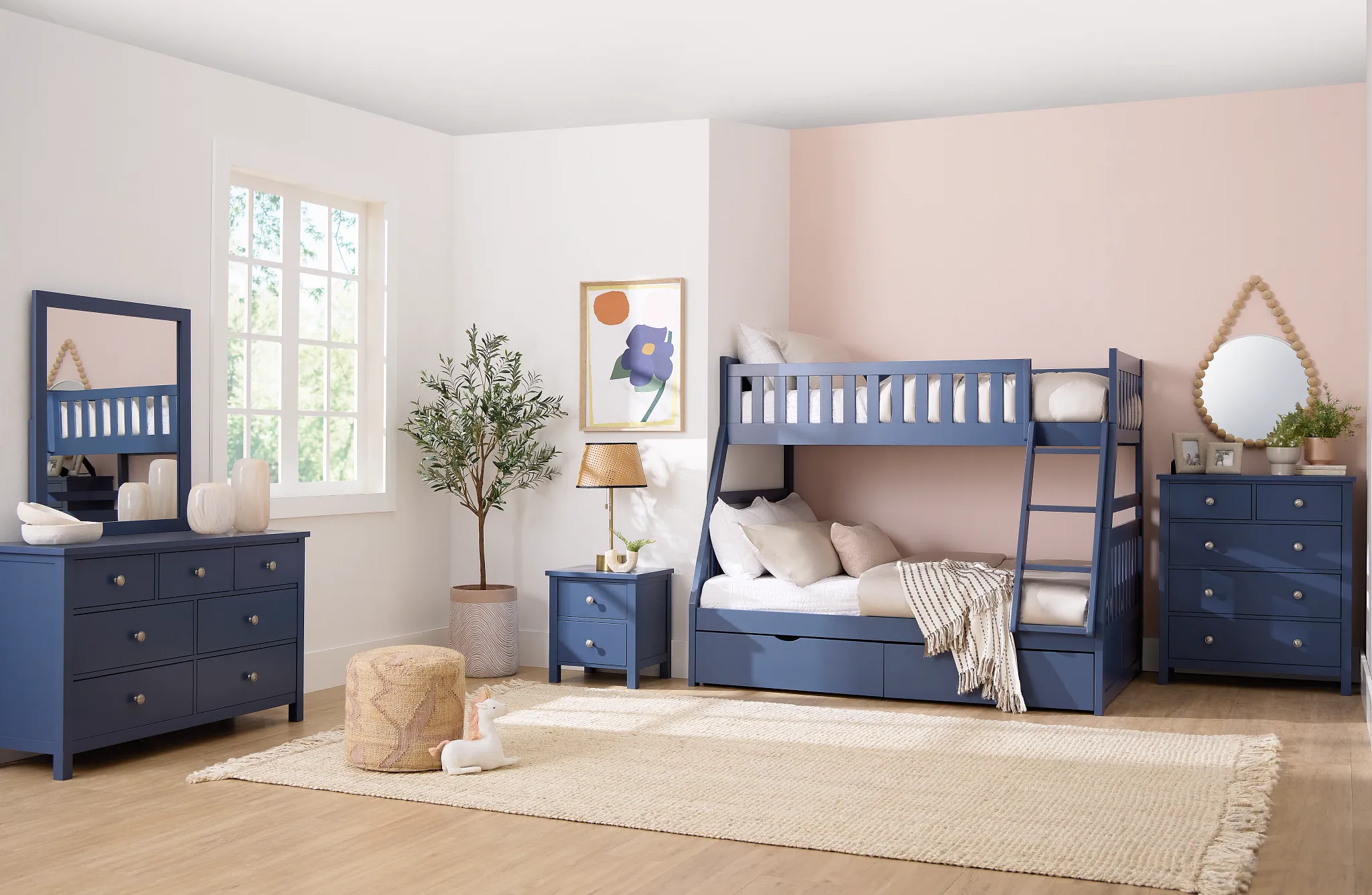 Charleston Dark Blue Storage Bunk Bed