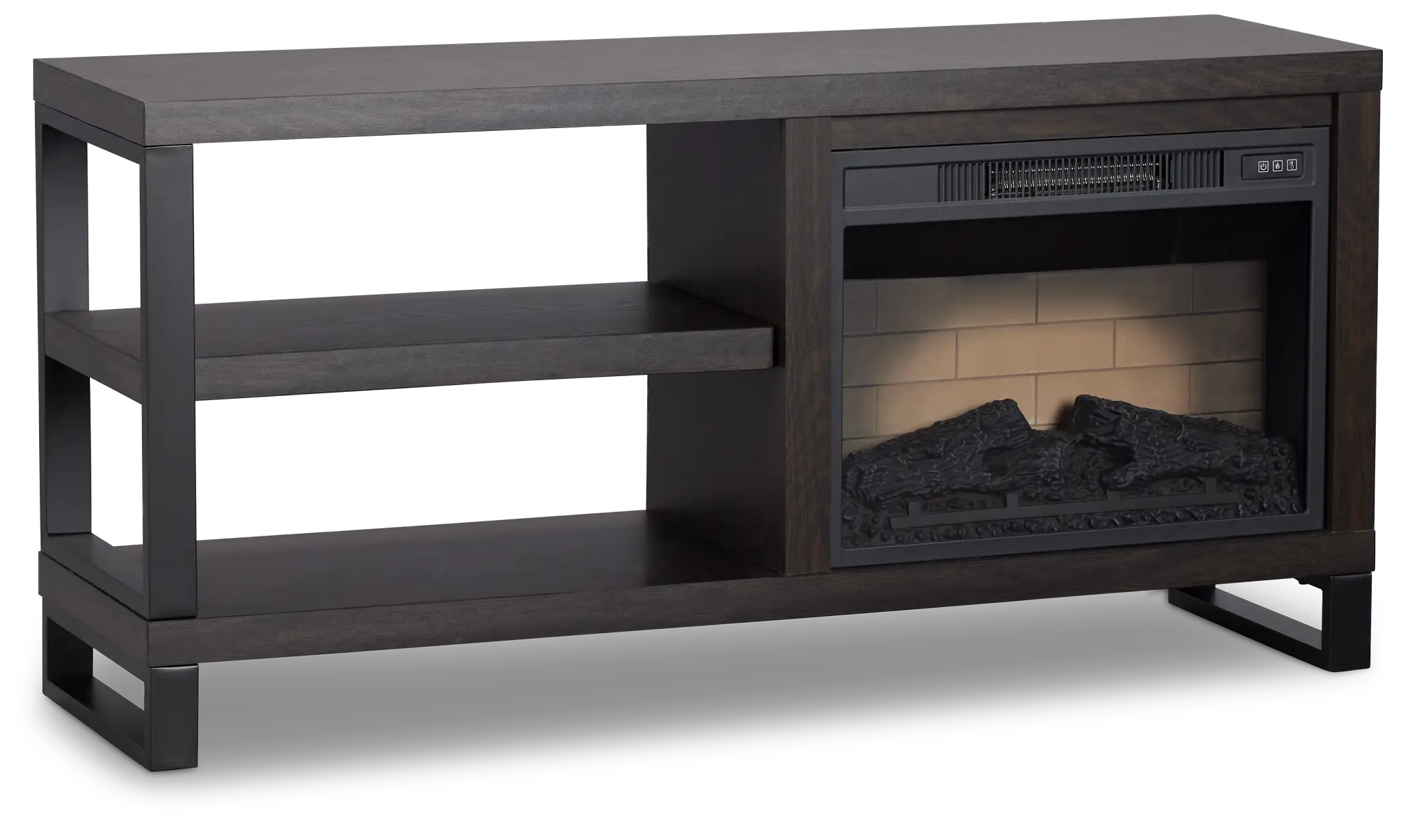 Grove Dark Tone 54" Tv Stand With Fireplace Insert Grove Dark Tone 54" Tv Stand With Fireplace Insert