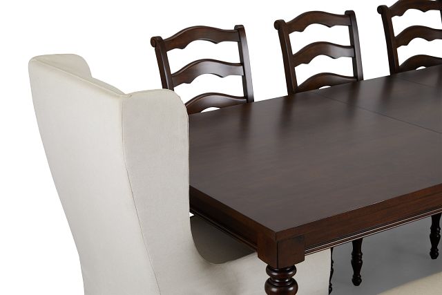 Savannah Dark Tone Rectangular Table And Mixed Chairs