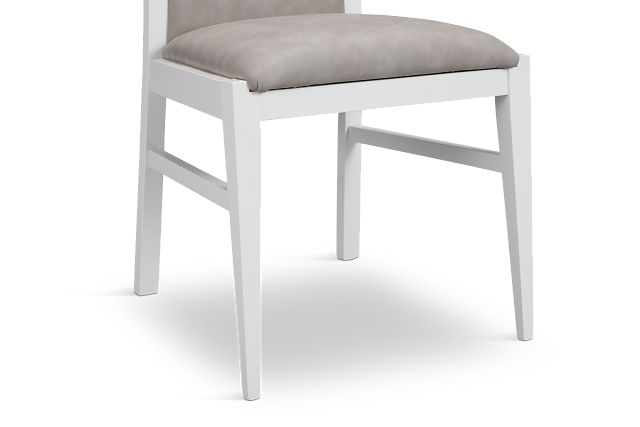 Verona White Upholstered Side Chair