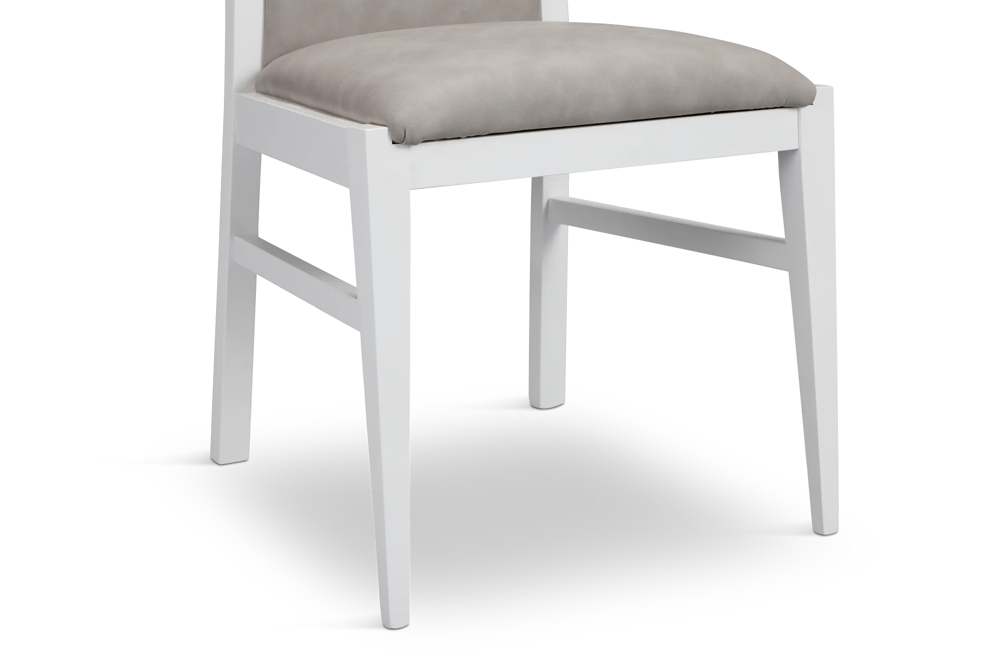 Verona White Upholstered Side Chair