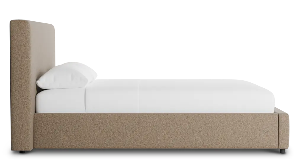 Grayton Merino Brown 44" Upholstered Platform Bed Grayton Merino Brown 44" Upholstered Platform Bed