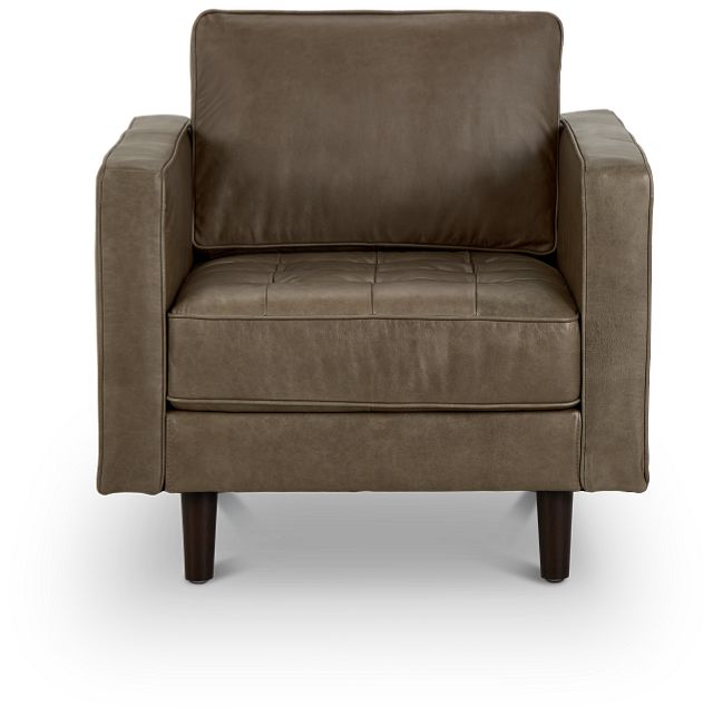 Ezra Gray Leather Chair
