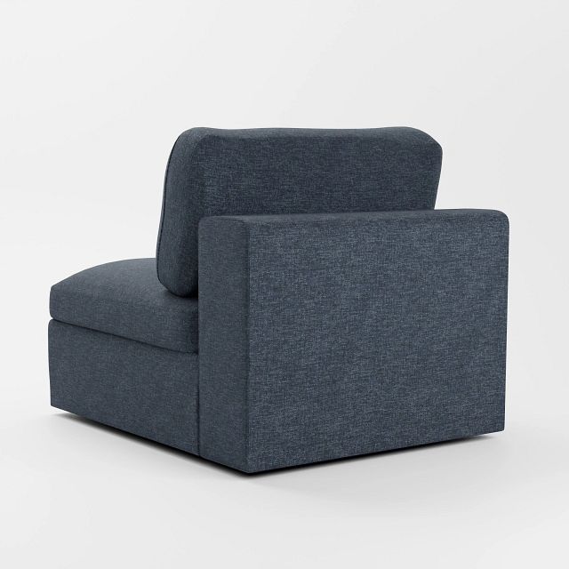 Destin Elevation Dark Blue Fabric Swivel Chair