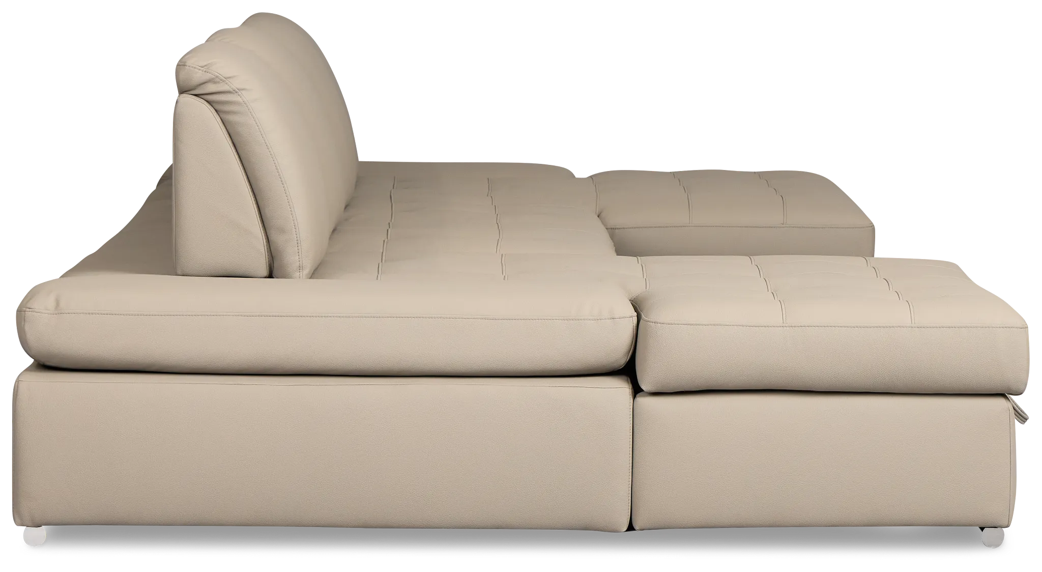 Eden Gray Micro Double Chaise Sleeper Storage Sectional