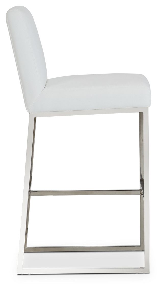 Miami White Fabric 30" Barstool (2)
