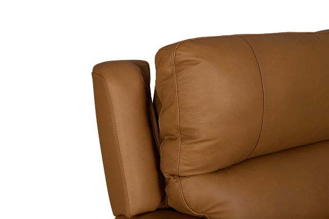 Summit Light Brown Lthr/vinyl Medium Dual Power 2-arm Reclining Sectional