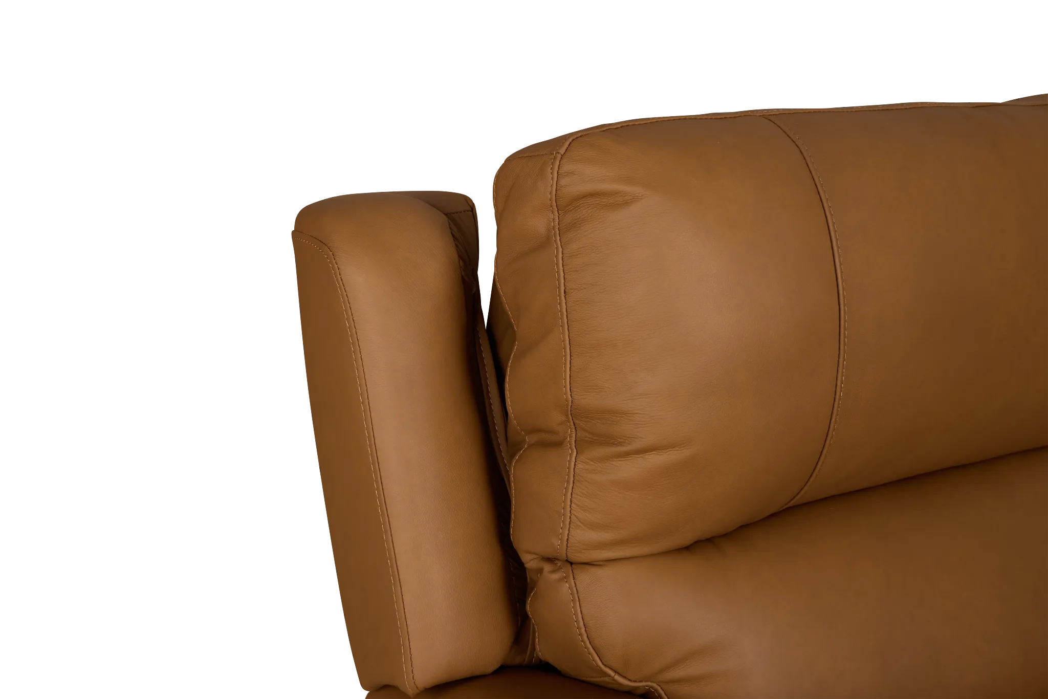 Summit Light Brown Lthr/vinyl Medium Dual Power 2-arm Reclining Sectional
