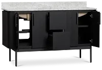 Nomad Black 60" Double Bathroom Vanity