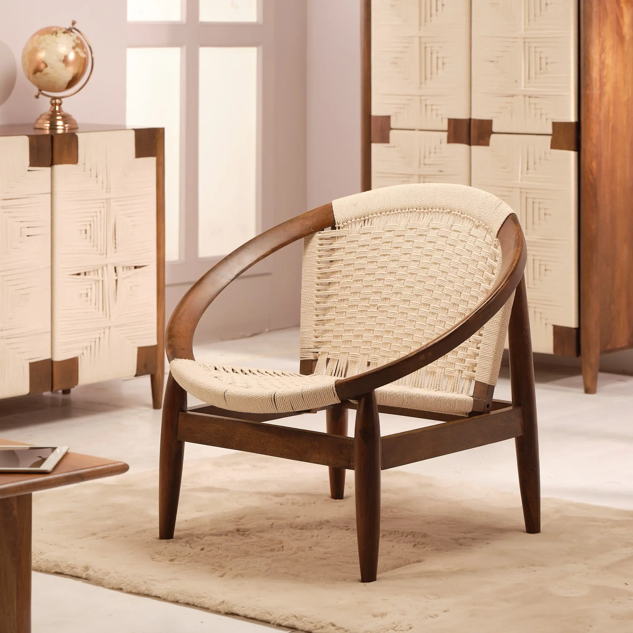 Caspy Mid Tone Woven Accent Chair Caspy Mid Tone Woven Accent Chair