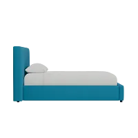Grayton Sutton Blue 44" Upholstered Platform Bed