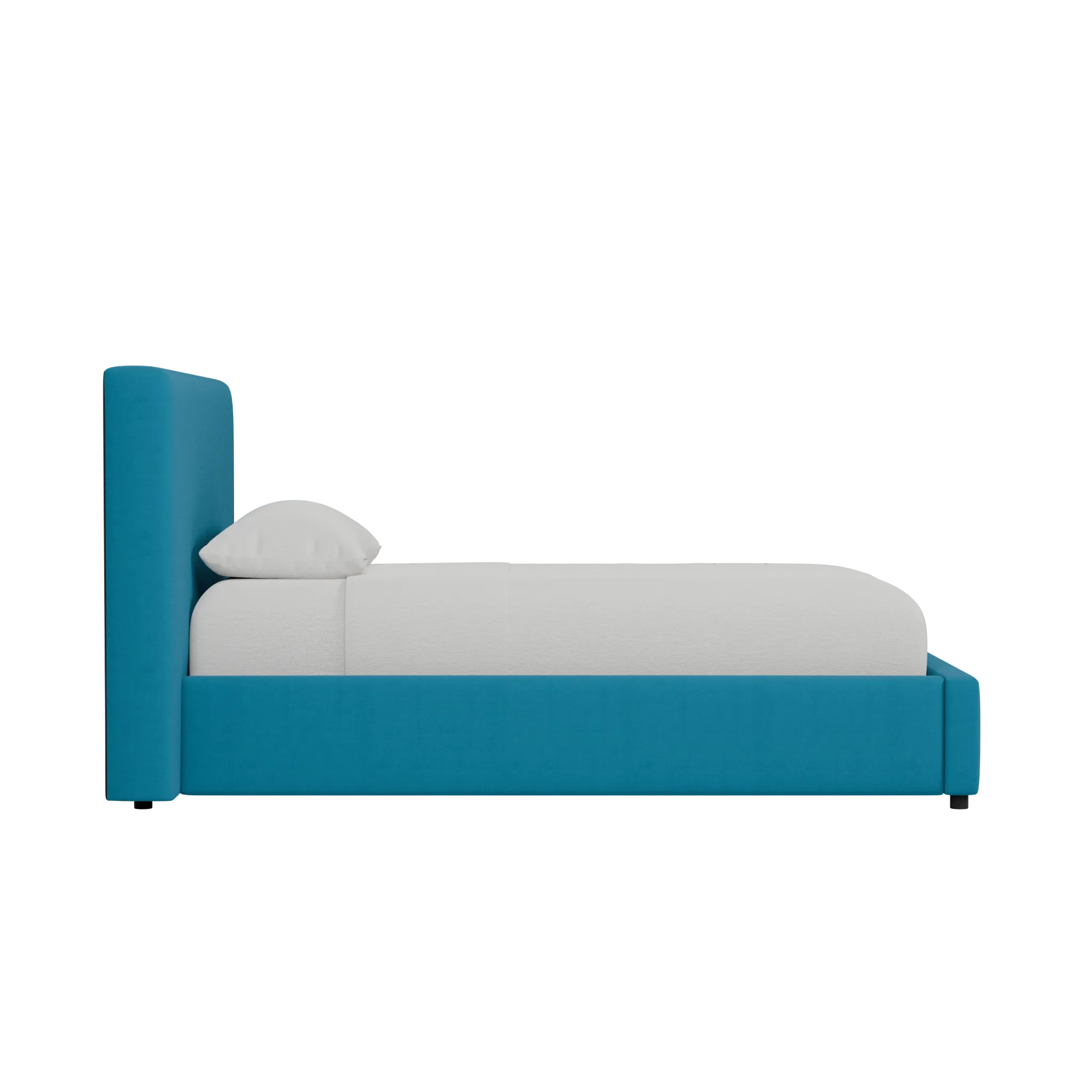 Grayton Sutton Blue 44" Upholstered Platform Bed