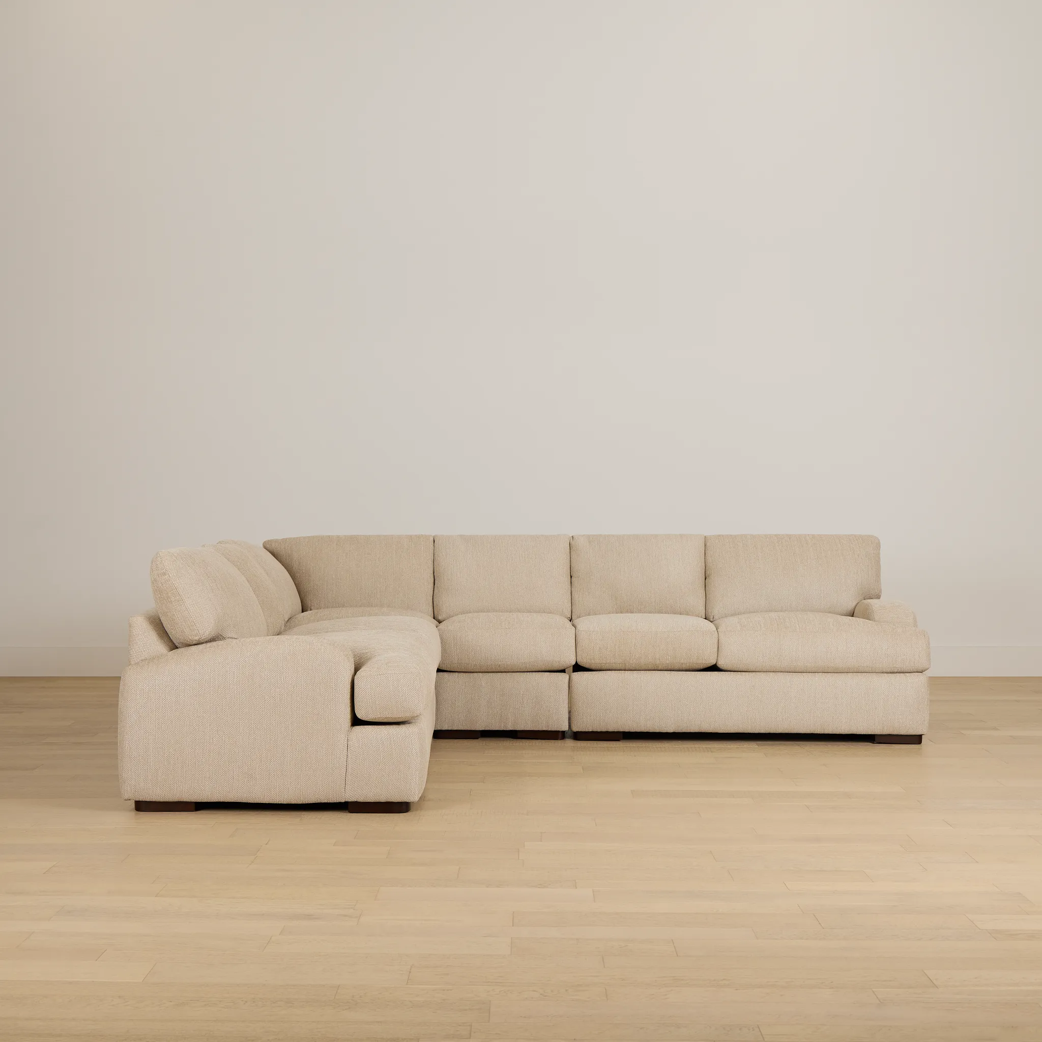 Alpha Beige Fabric Medium Two-arm Sectional