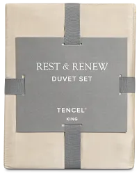 Rest & Renew Tencel Beige 300 Thread Duvet Set