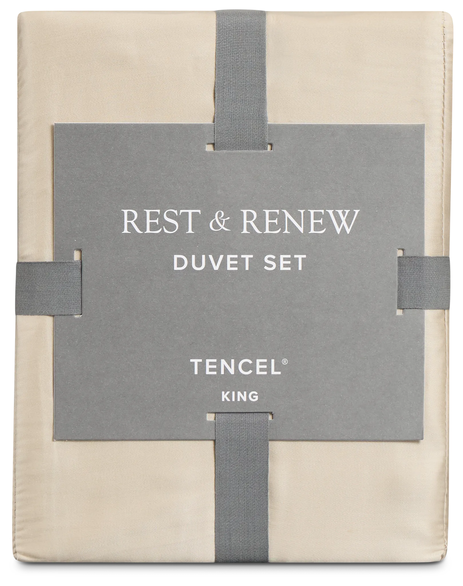 Rest & Renew Tencel Beige 300 Thread Duvet Set
