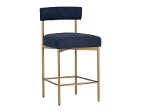 Mabel Navy 24" Upholstered Barstool