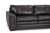 Braden Dark Brown Leather Medium Two-arm Sectional