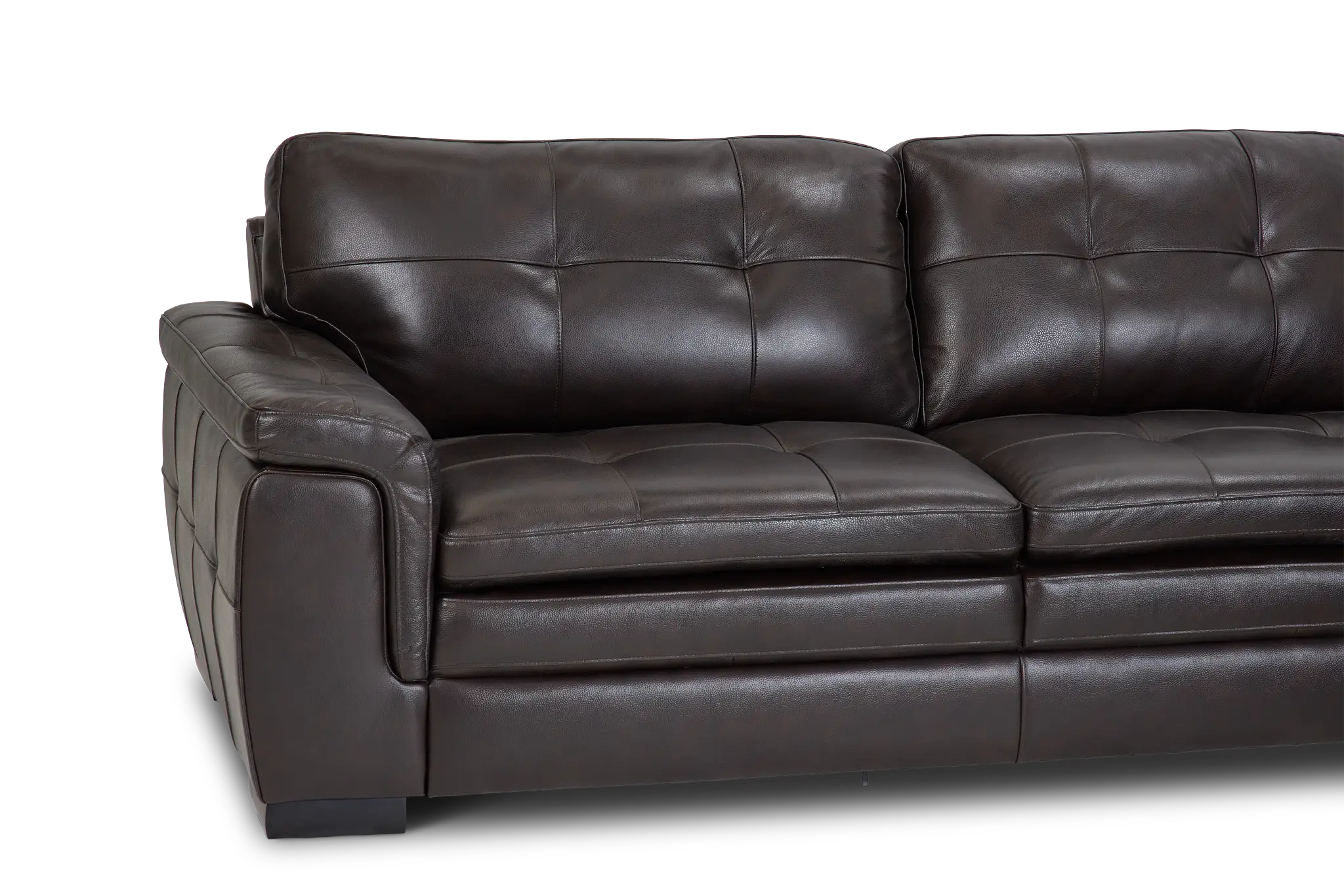 Braden Dark Brown Leather Medium Two-arm Sectional Braden Dark Brown Leather Medium Two-arm Sectional