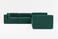 Destin Joya Green Velvet 6-piece Modular Sectional