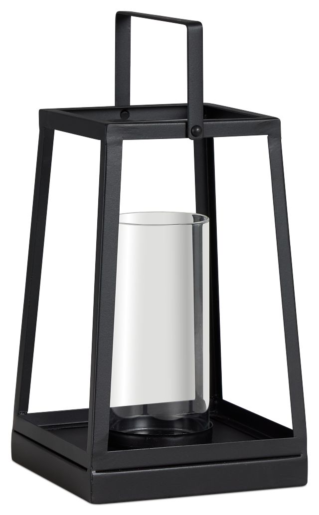 Gloria Black Medium Lantern
