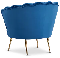 Lily Dark Blue Velvet Accent Chair