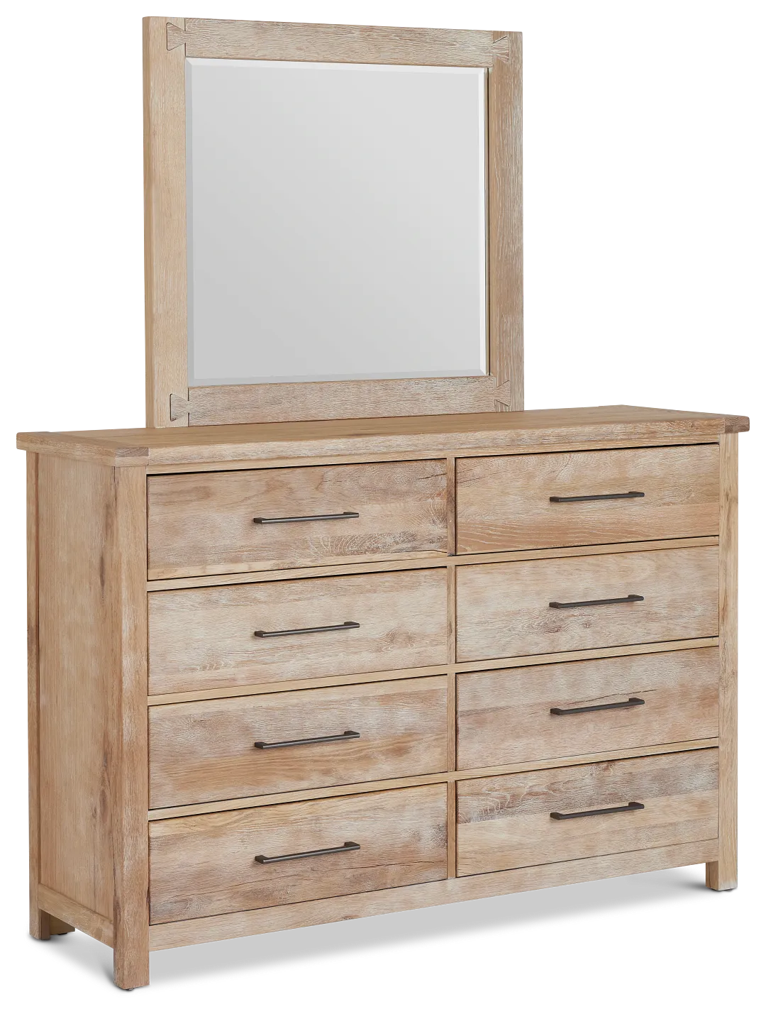 Salt Lake Light Tone Dresser & Mirror