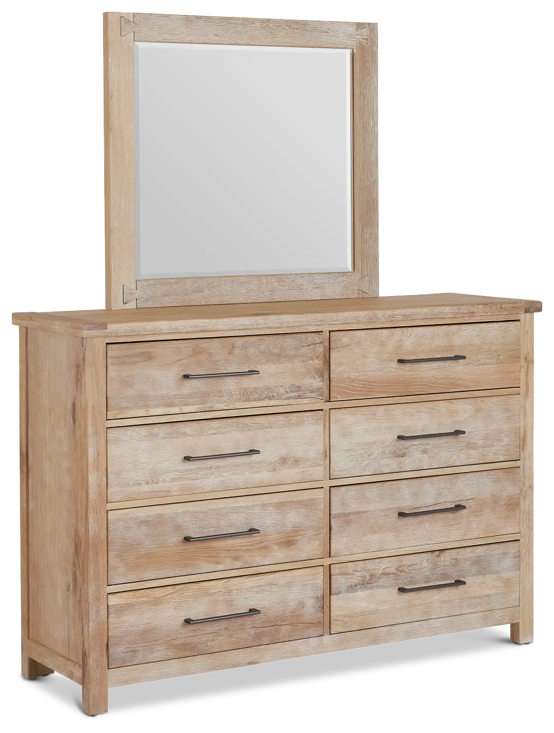 Salt Lake Light Tone Dresser & Mirror Salt Lake Light Tone Dresser & Mirror