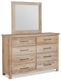Salt Lake Light Tone Dresser & Mirror