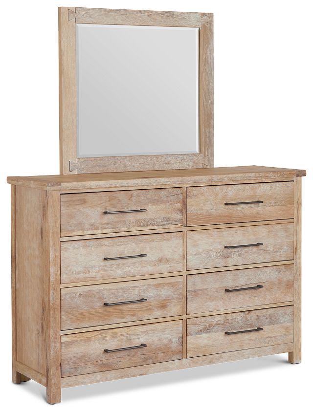 Salt Lake Light Tone Dresser & Mirror