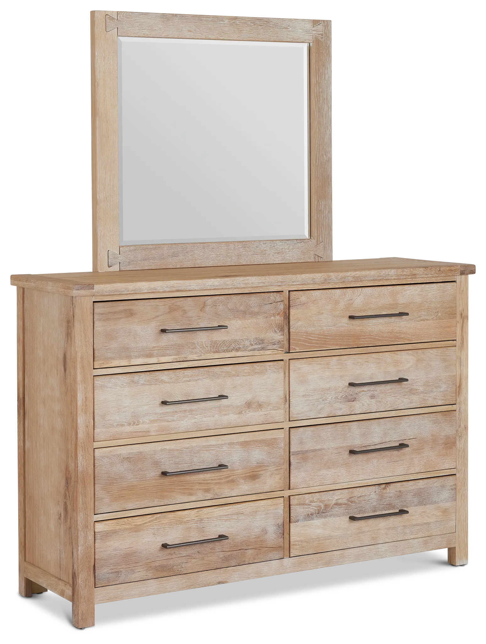 Salt Lake Light Tone Dresser & Mirror