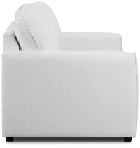 Avalon White Fabric Loveseat