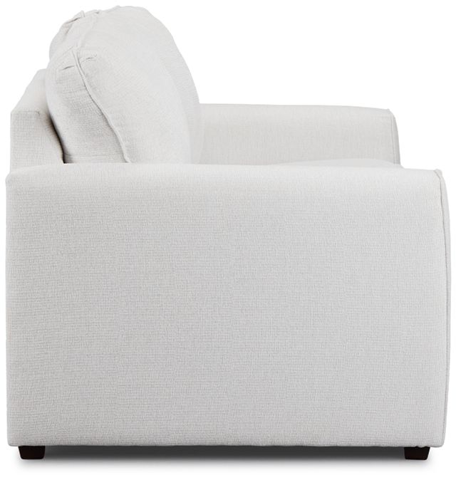 Avalon White Fabric Loveseat