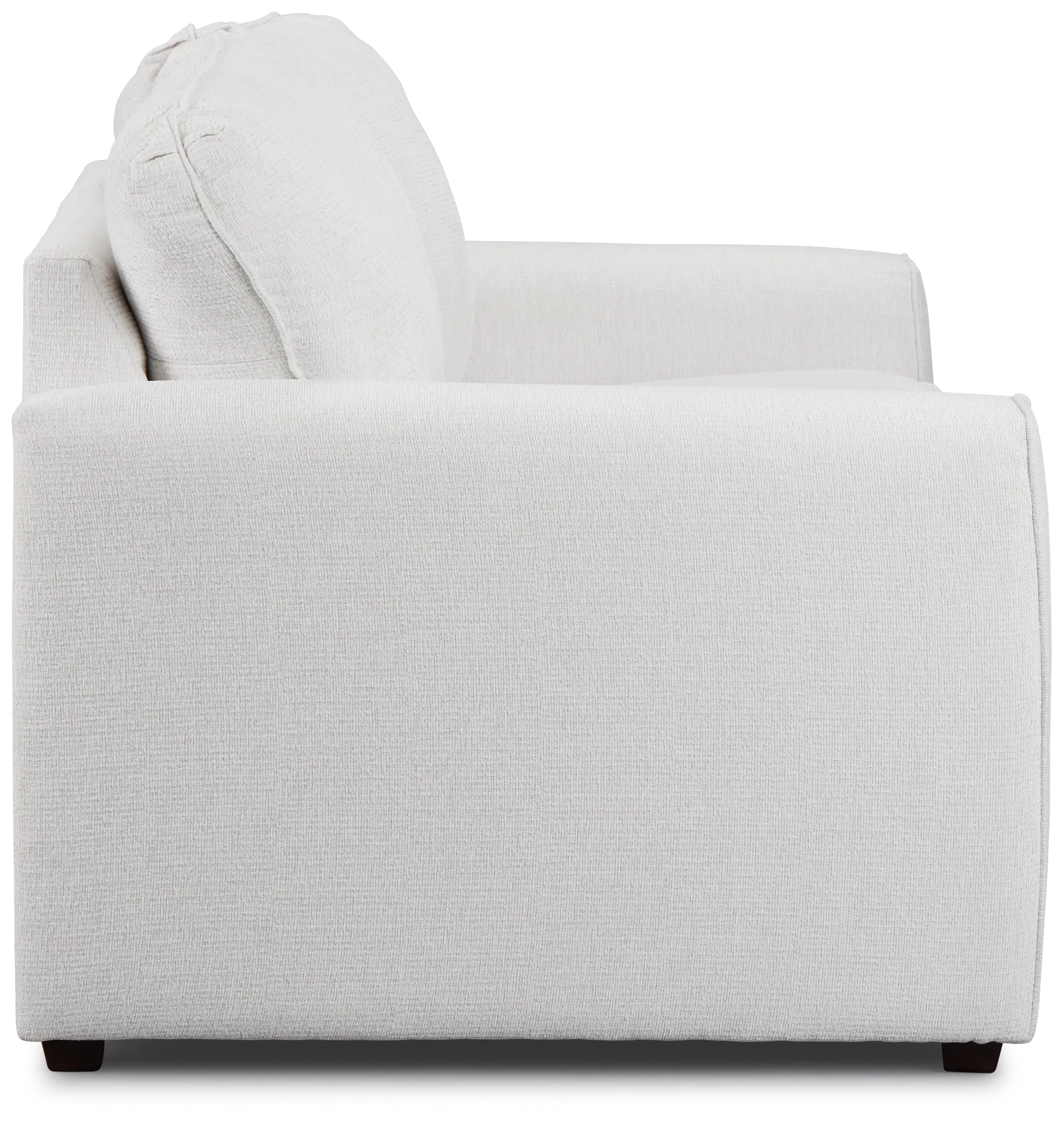 Avalon White Fabric Loveseat