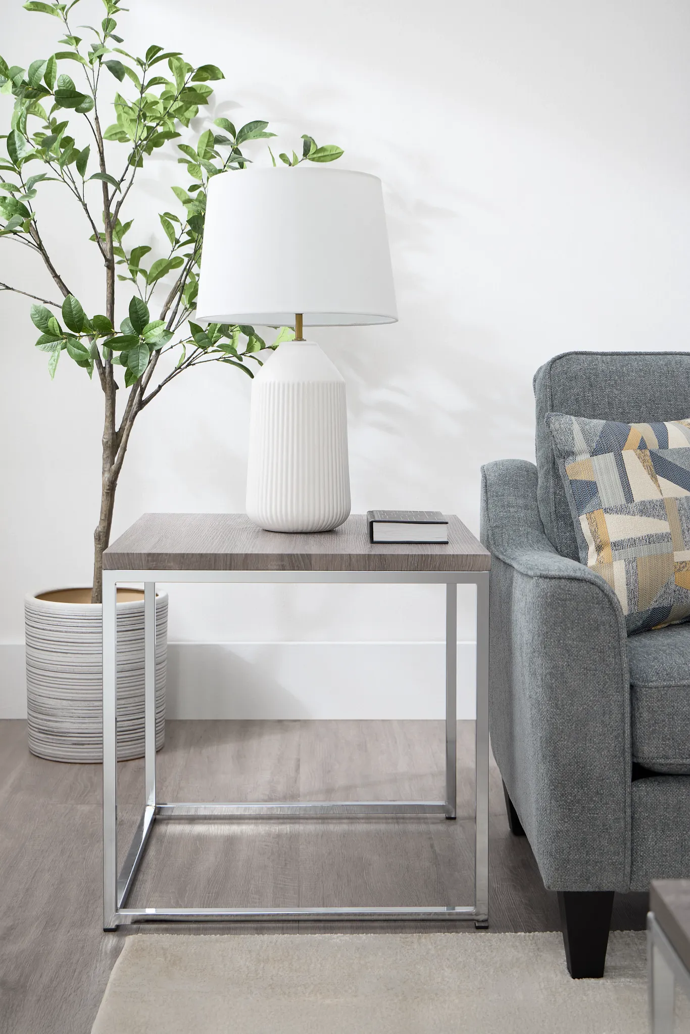 Alexa White Table Lamp