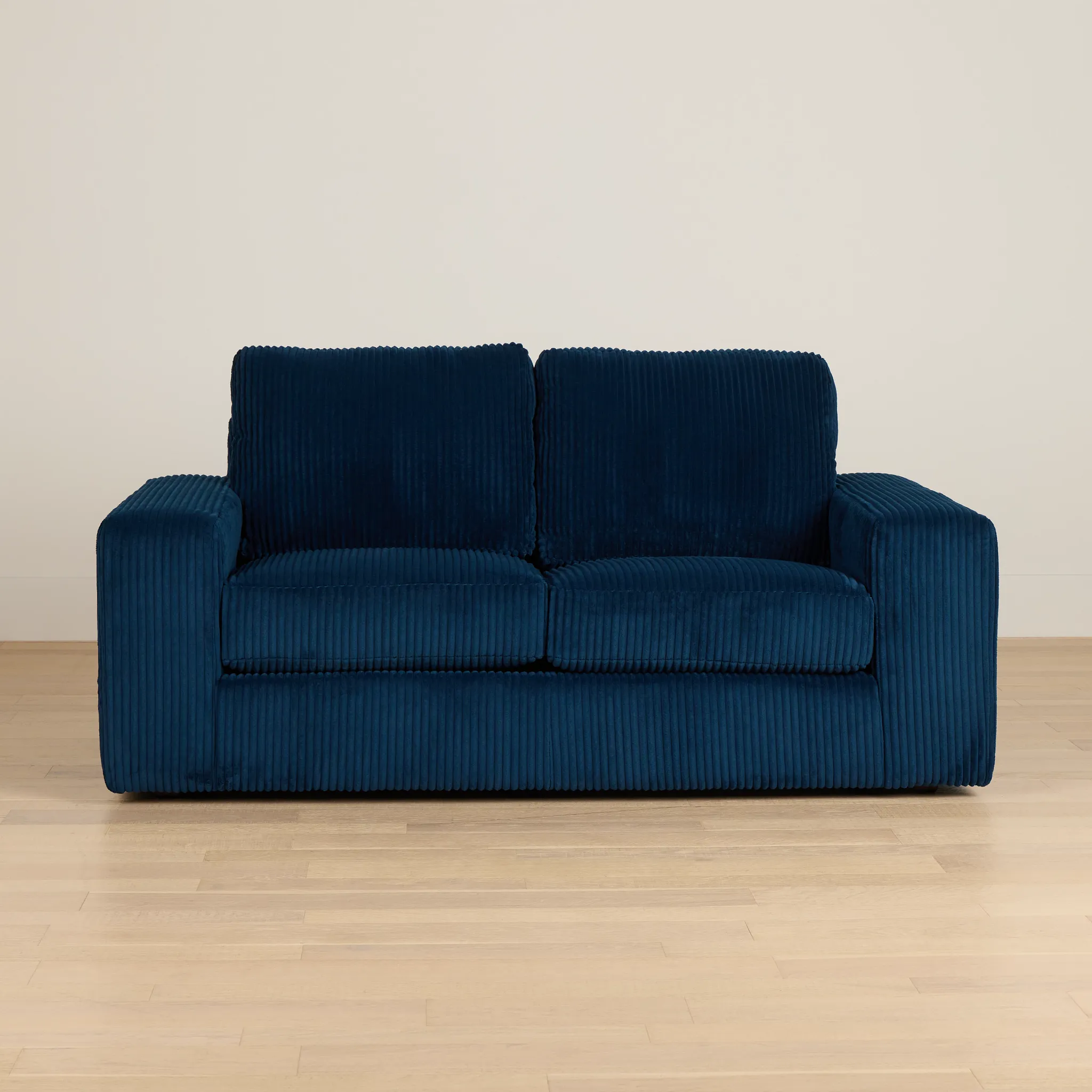 Charlie Dark Blue Fabric Loveseat