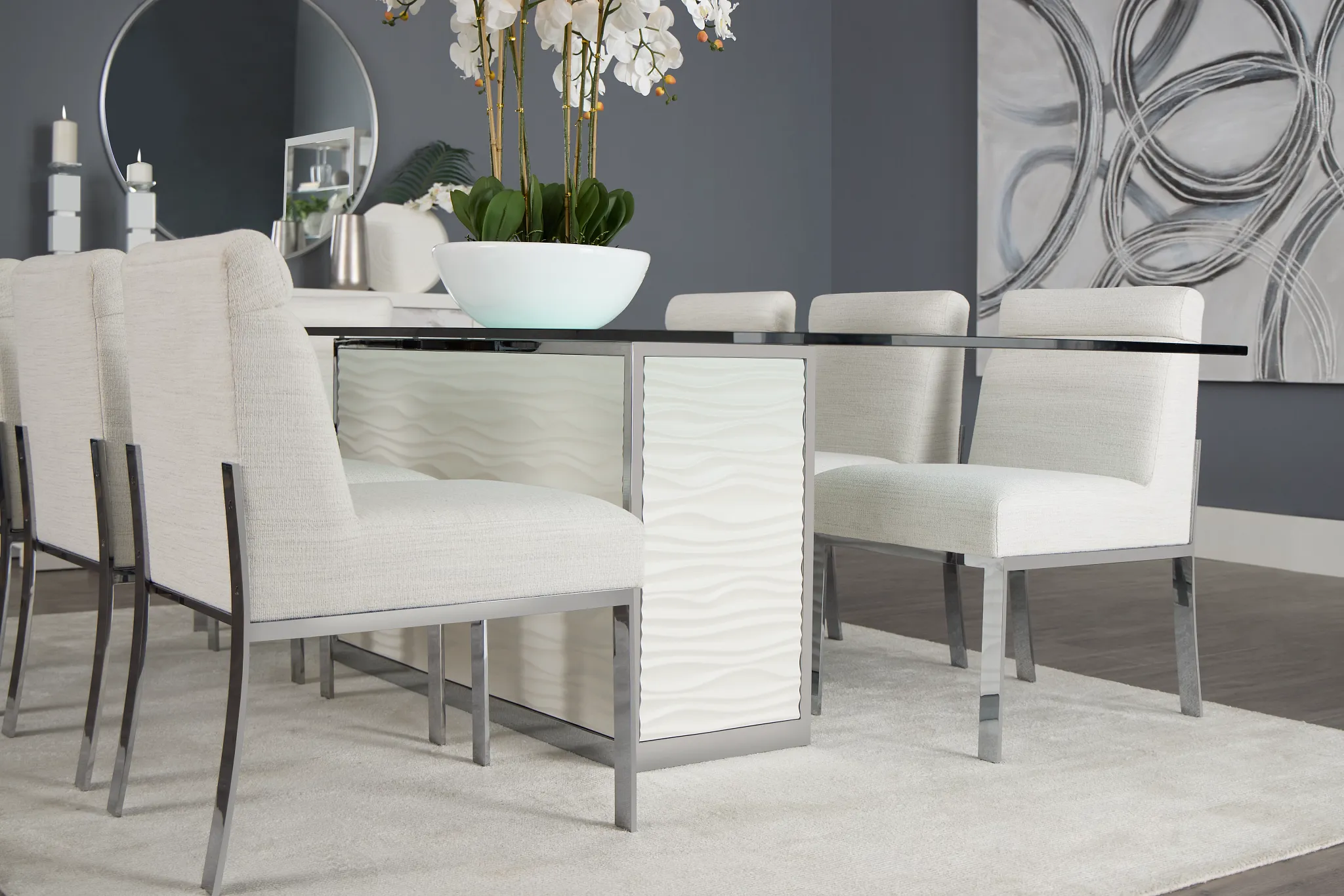 Ocean Drive 100" Glass Rectangular Table