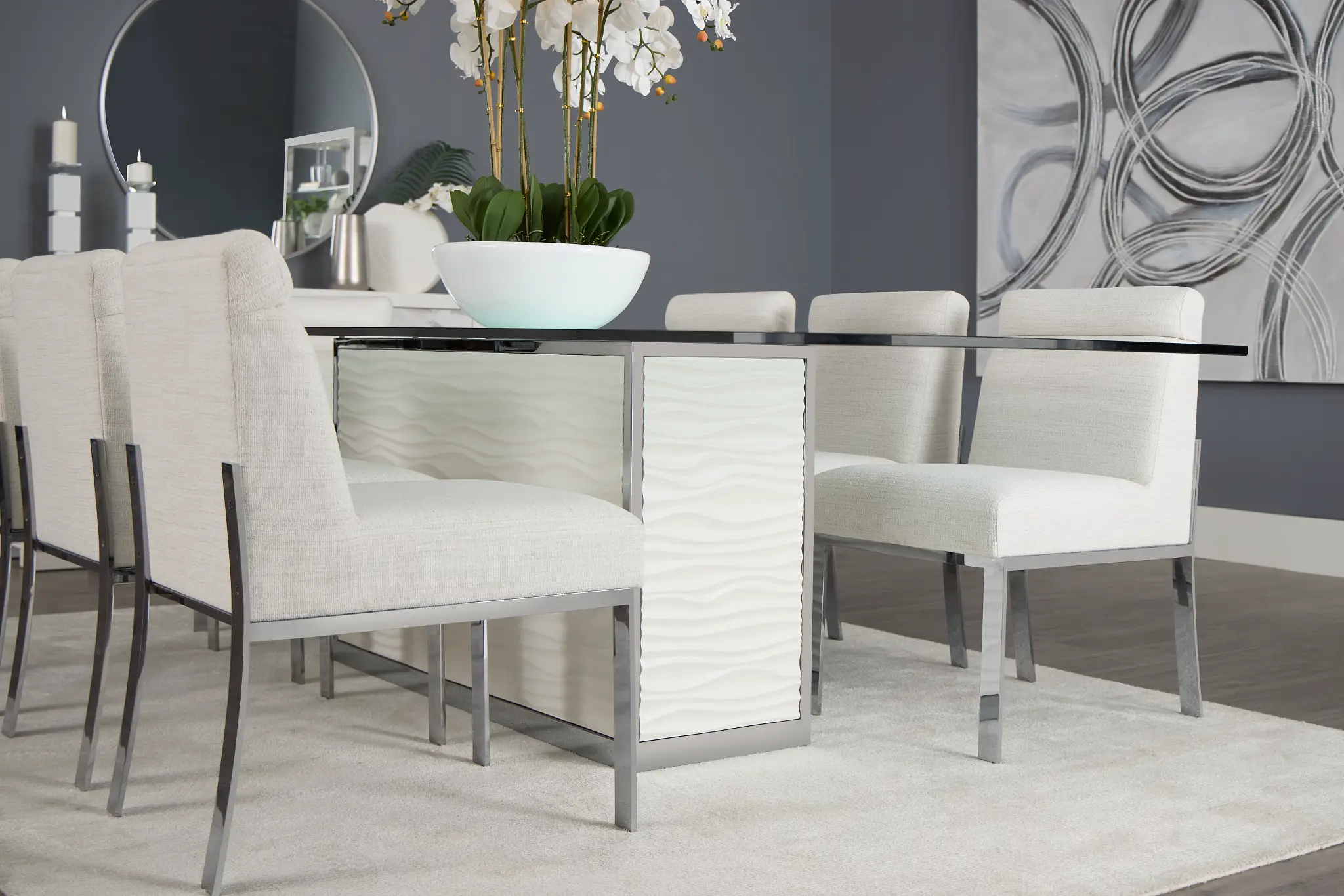 Ocean Drive 100" Glass Rectangular Table Ocean Drive 100" Glass Rectangular Table