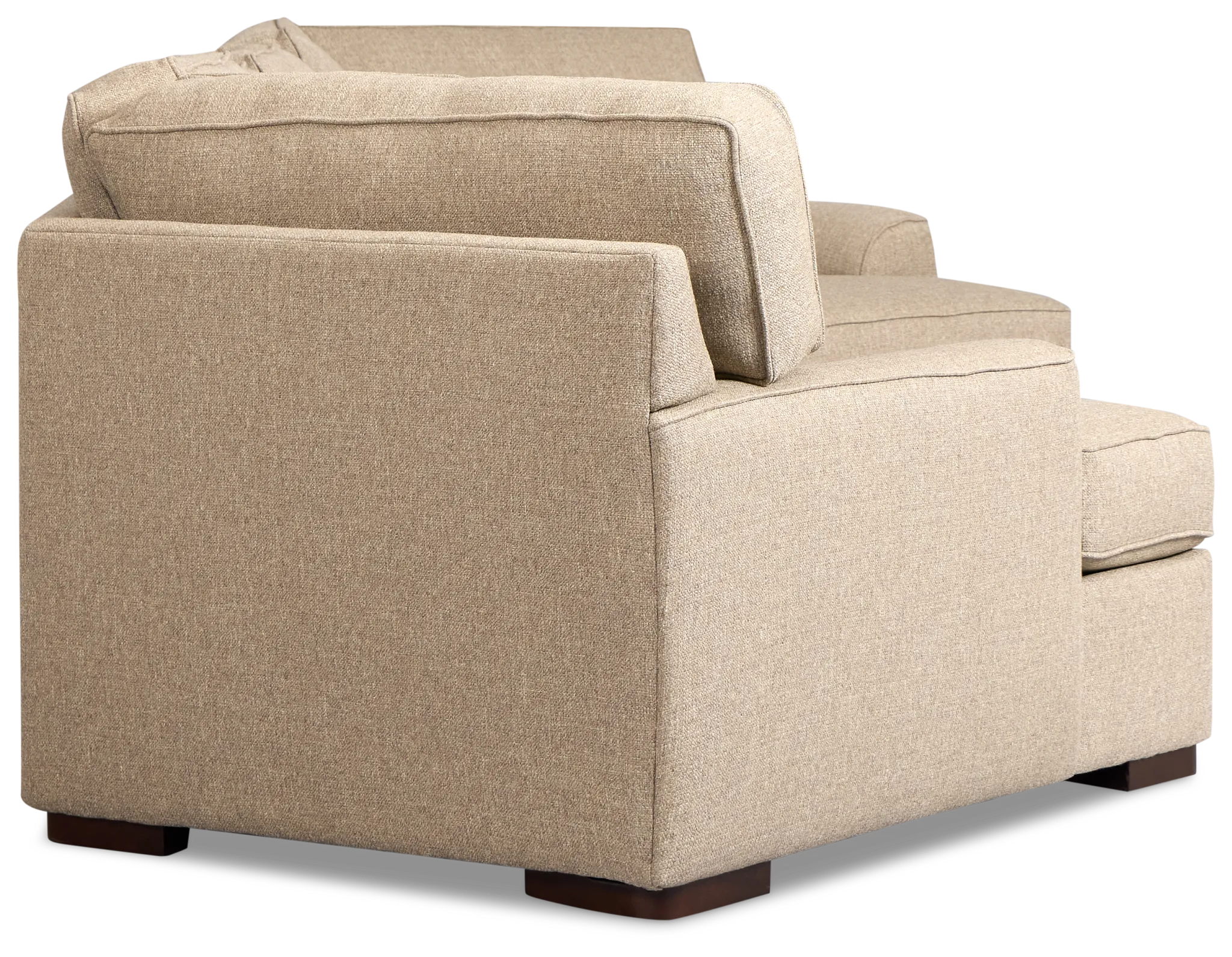 Sinclair Brown Fabric Dual Cuddler Sectional